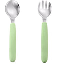 Set de 2 Cuillères pour Enfants – Jaune & Vert Menthe